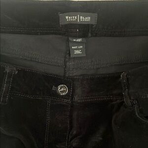 White House Black Market Black Velvet Pants 10R